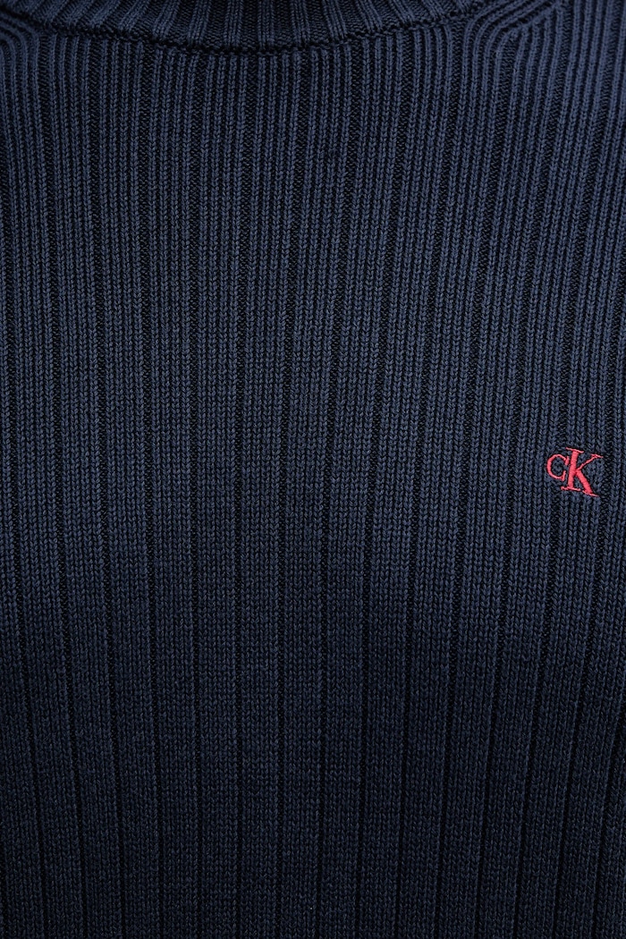 Bavlnený sveter Calvin Klein Jeans LV04RD314G tmavomodrá