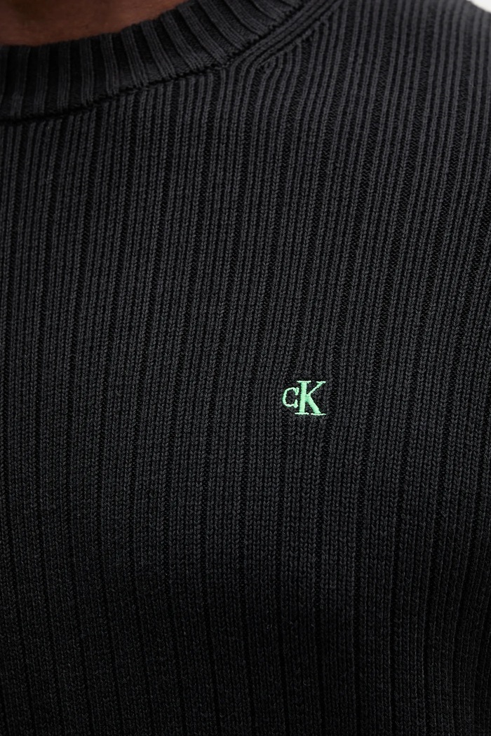 Calvin Klein Jeans pulover de bumbac LV04RD314G negru