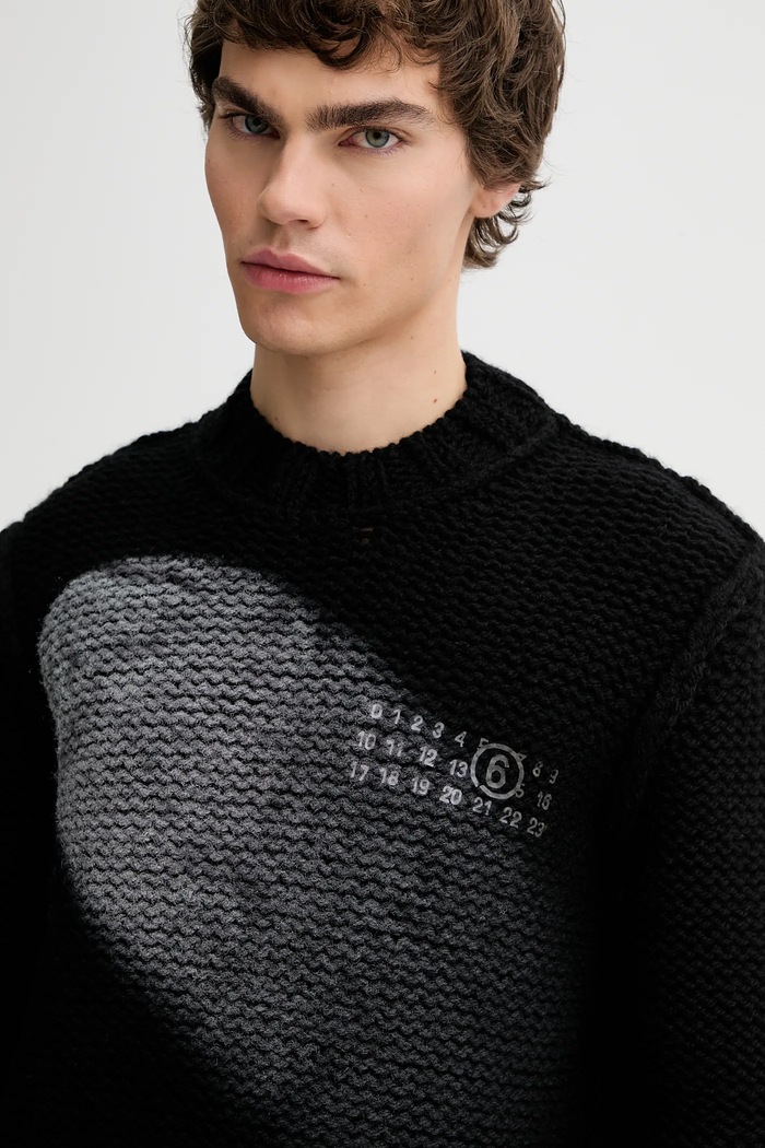 MM6 Maison Margiela sweter wełniany czarny SH2HL0029.M13173.900S