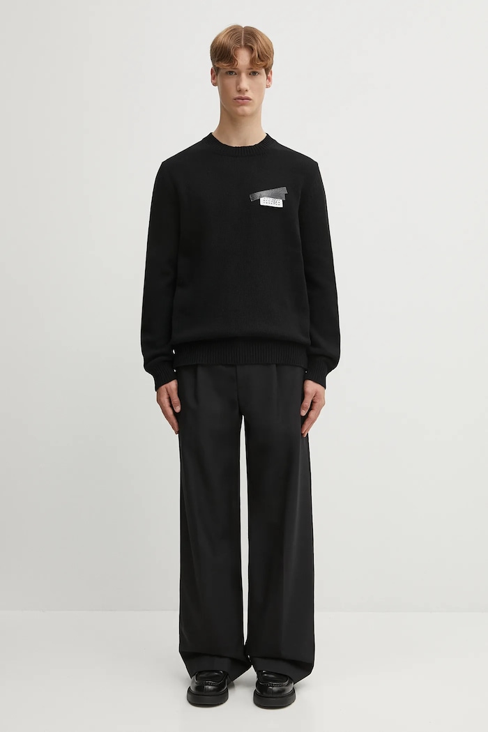 MM6 Maison Margiela gyapjú pulóver SH2HL0030.M13168.900S fekete
