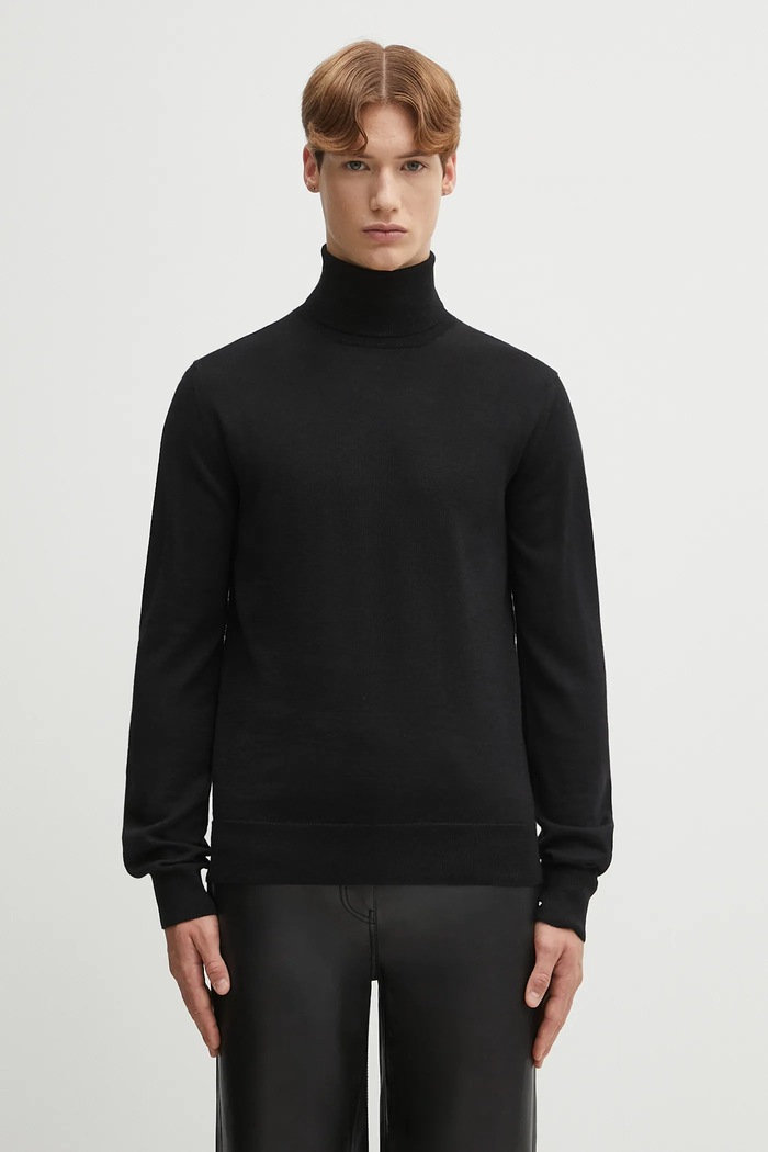 MM6 Maison Margiela gyapjú pulóver gyapjú fekete SH0HA0006.M13133.900
