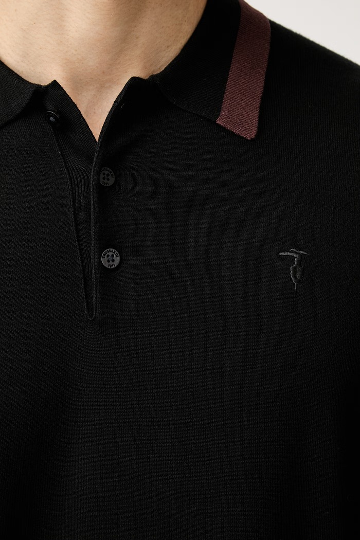 Trussardi sweter męski z wiskozą M0198000021N czarny