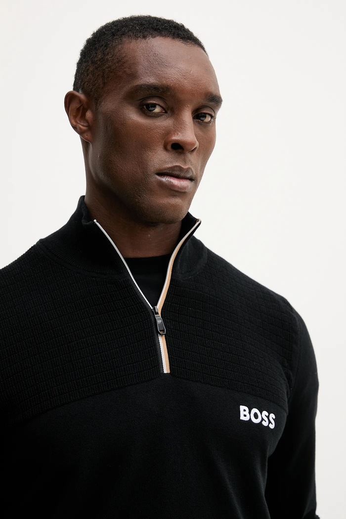 Πουλόβερ BOSS Green Dolos μαύρο 50541953
