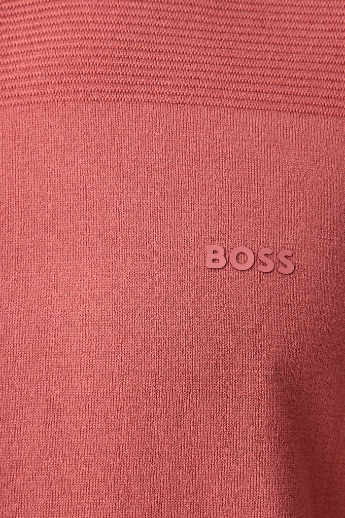 Sweter damski z wełną KN_Momentum-X CN BOSS Green pomarańczowy 50547507