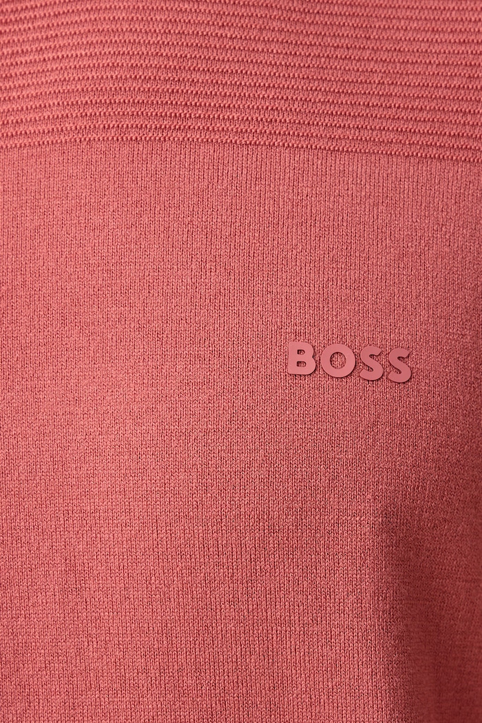 Sweter damski z wełną KN_Momentum-X CN BOSS Green pomarańczowy 50547507