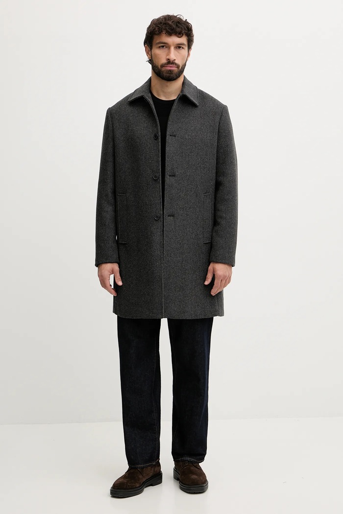 Πουλόβερ με προσθήκη μαλλιού BOSS Green Dolos 50547507 μαύρο AW25