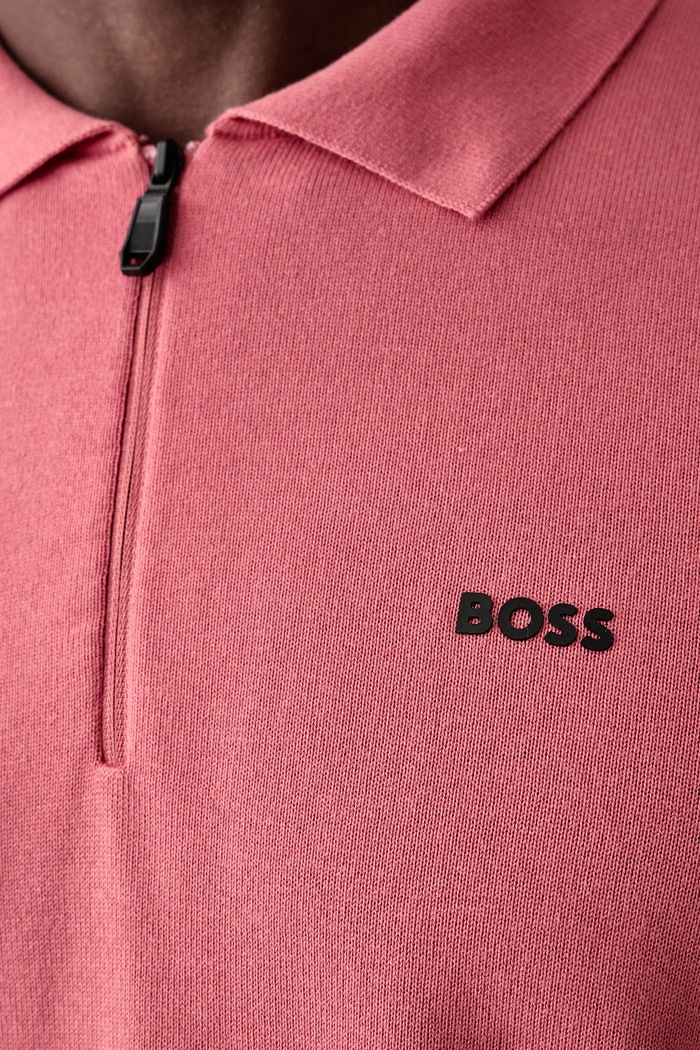 Sweter męski bawełniany KN_Ever-X PL BOSS Green różowy 50551688