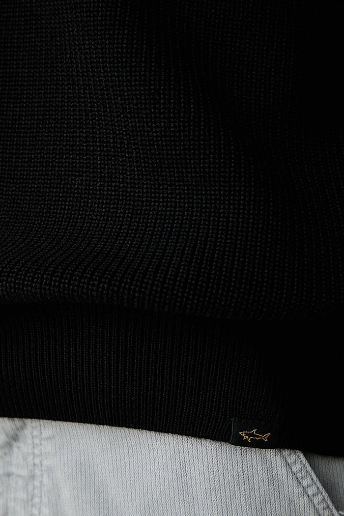 Paul&Shark półgolf męski z wełną 15311168 czarny