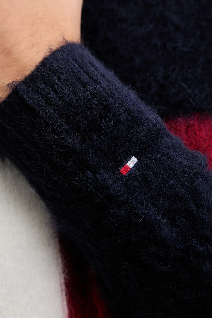Sveter s prímesou vlny Tommy Hilfiger MW0MW41322 tmavomodrá