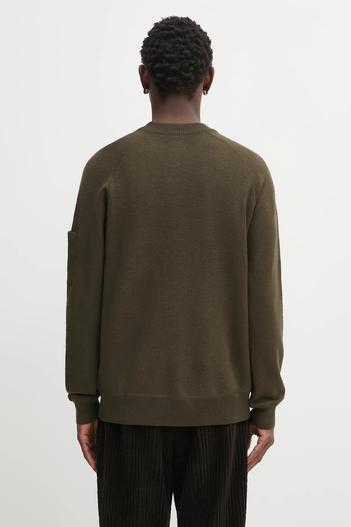 Clothing C.P. Company wool blend sweater 19CMKN198A110468A green