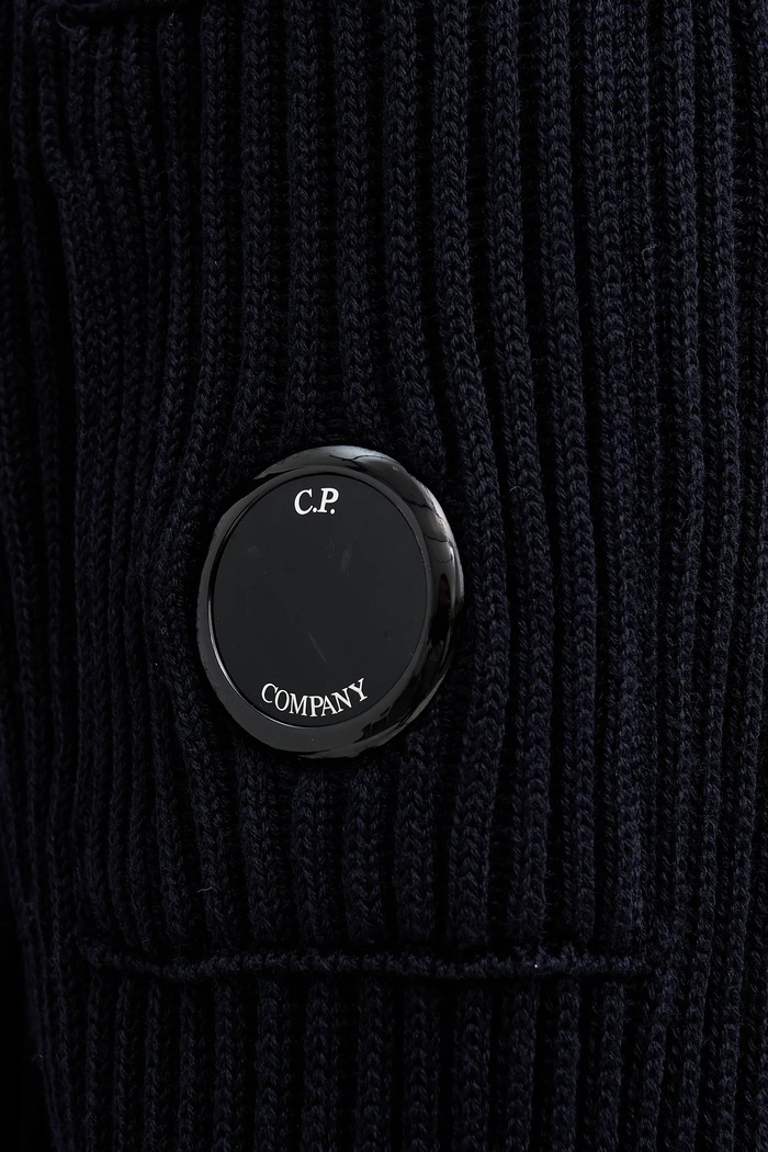 C.P. Company pulover din amestec de lână 19CMKN220A006595A bleumarin