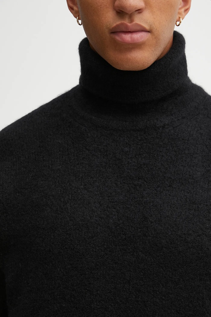 C.P. Company pulover din amestec de lână negru 19CMKN281A110509A