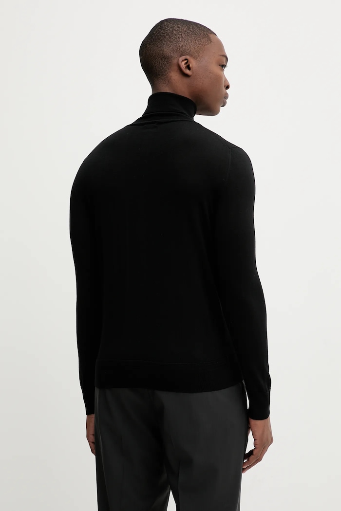 Odzież BARENA VENEZIA sweter wełniany Knitwear Camio KNU5282.429 czarny
