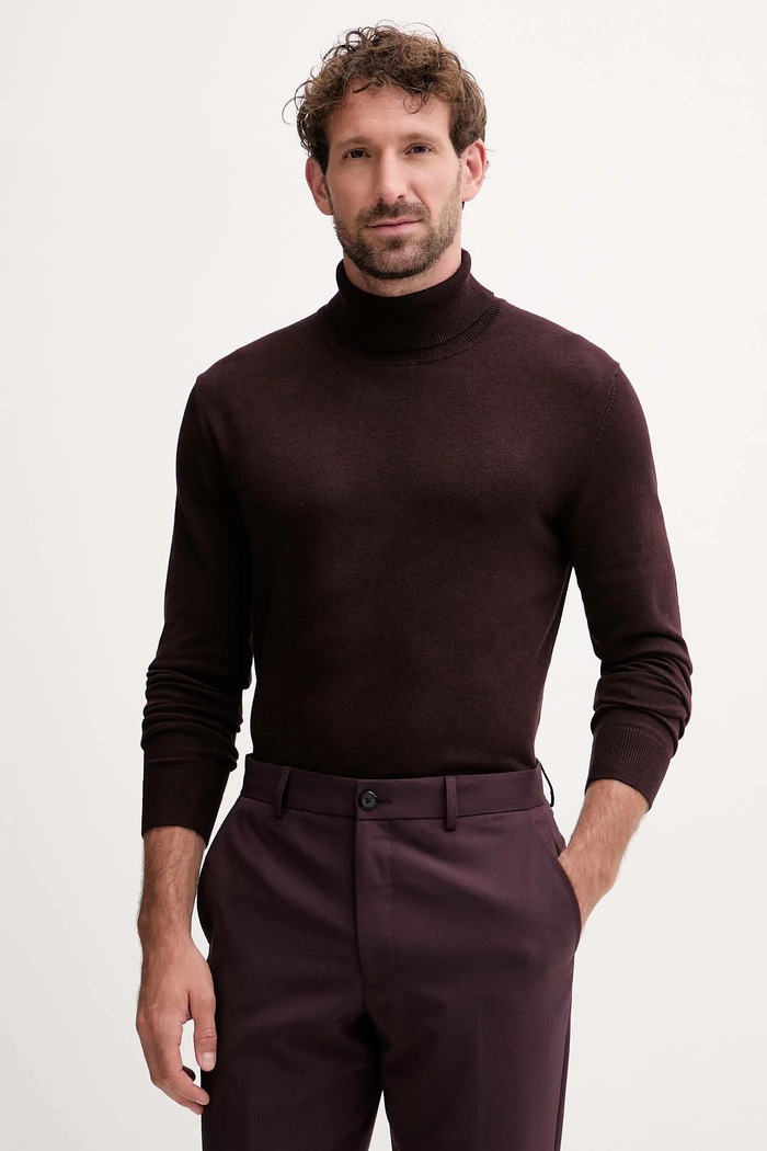Lindbergh Golfowy męski z wiskozą brązowy 30.80094