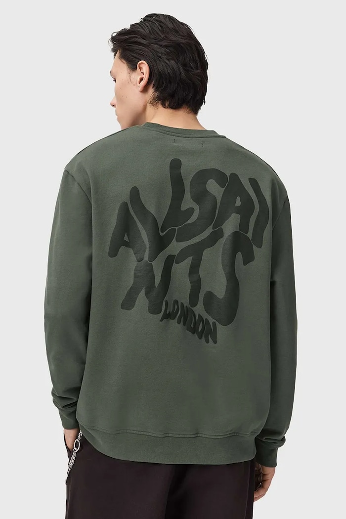 AllSaints hanorac de bumbac ORLANDO M058NB verde SS26