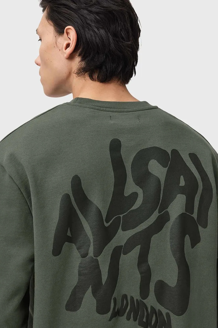 Îmbrăcăminte AllSaints hanorac de bumbac ORLANDO M058NB verde