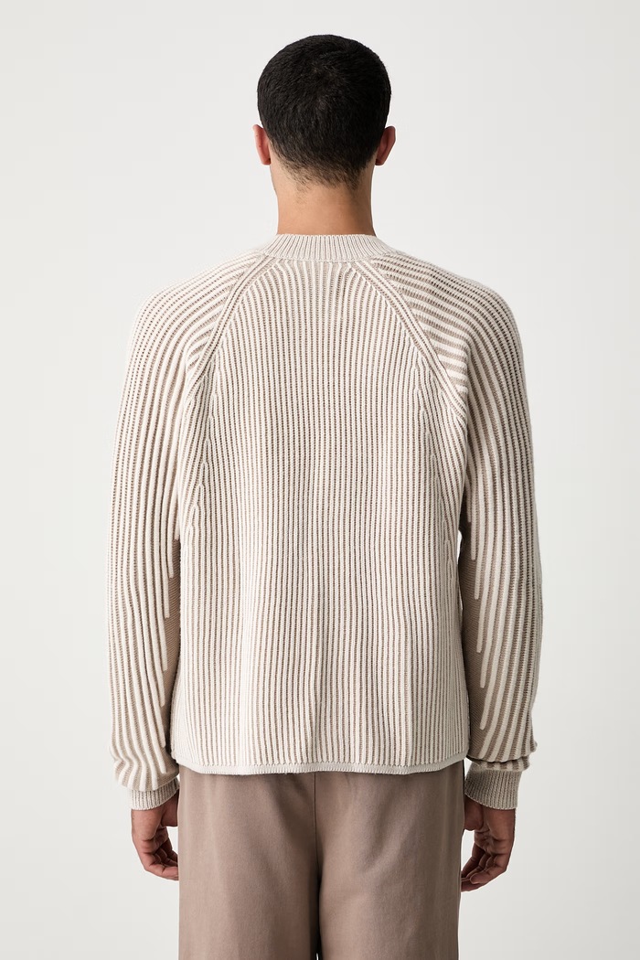 Ρούχα Filling Pieces ζακέτα ανδρική με πρόσμιξη μαλλιού Knit Cardigan 422573500127.184 μπεζ