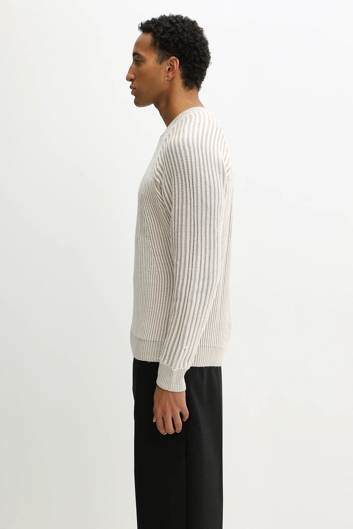 Filling Pieces Knit Sweater Raglan пуловер с вълна мъжки 422575500261 бежов AW25