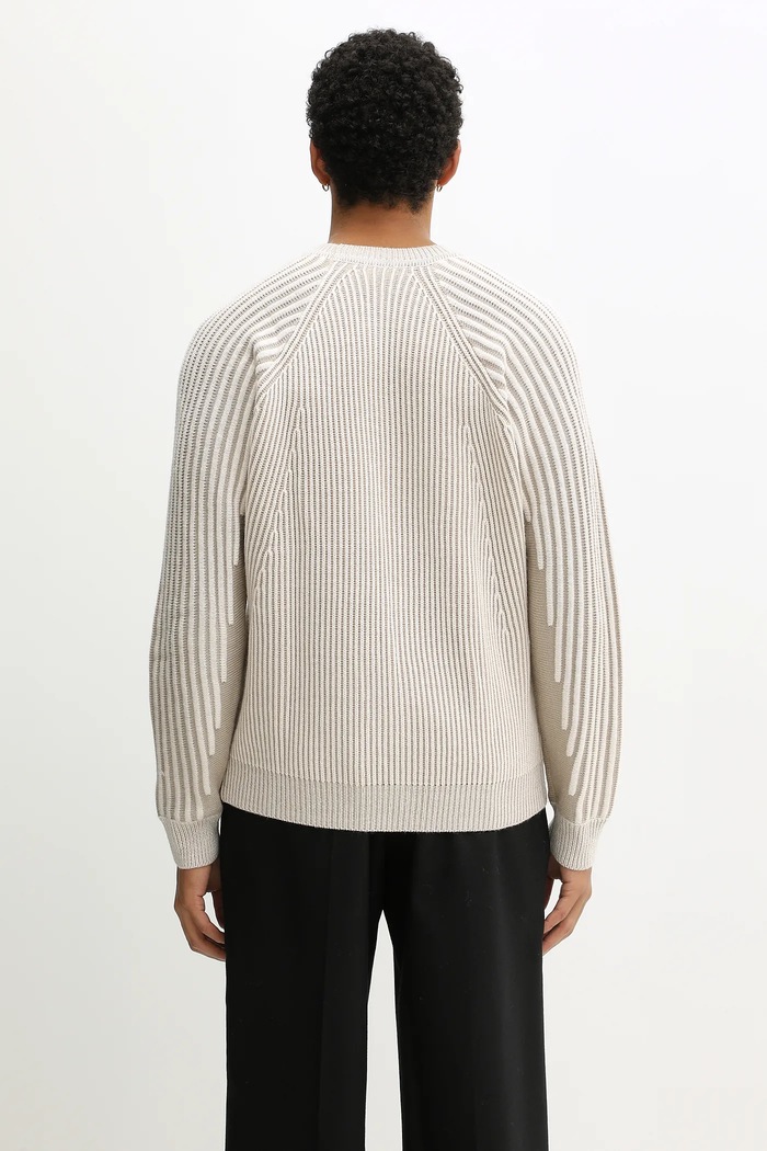 Дрехи Filling Pieces Knit Sweater Raglan пуловер с вълна мъжки 422575500261 бежов