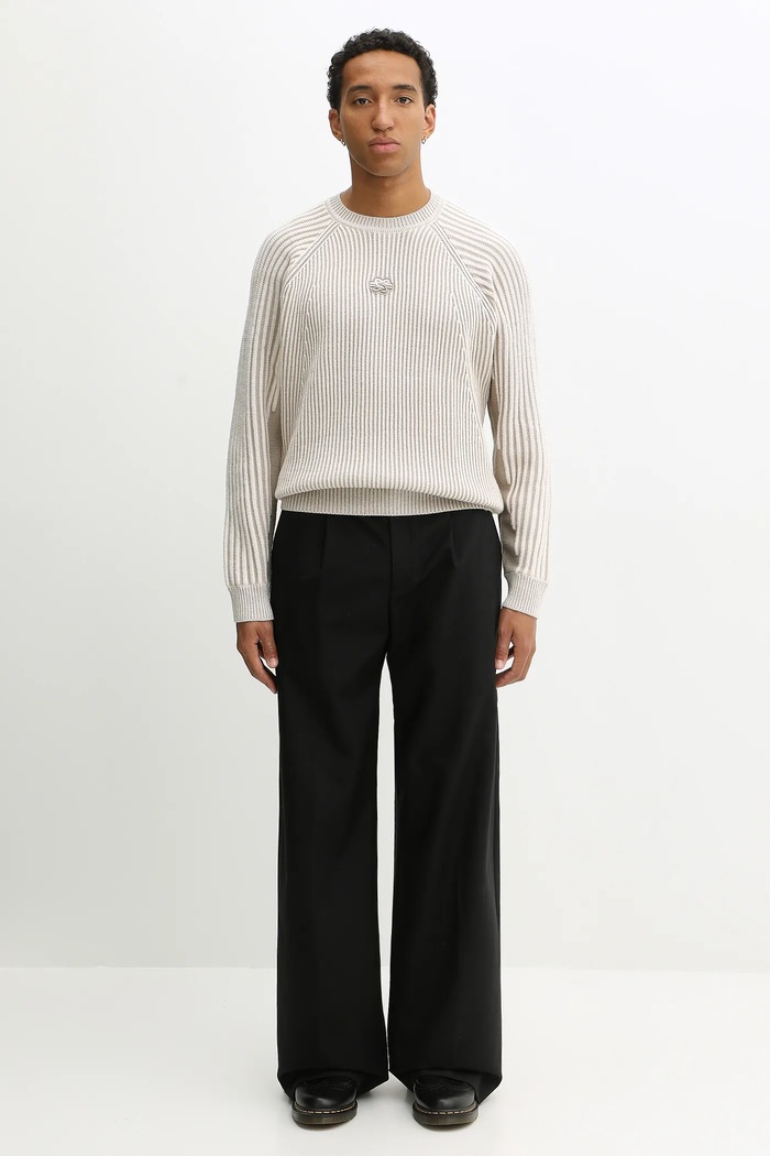 Filling Pieces Knit Sweater Raglan пуловер с вълна мъжки 422575500261 бежов
