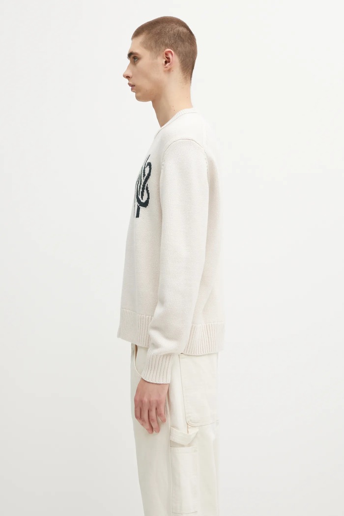 Filling Pieces Knit Sweater Knot pulover s vunom za muškarce 422575500265 bež AW25