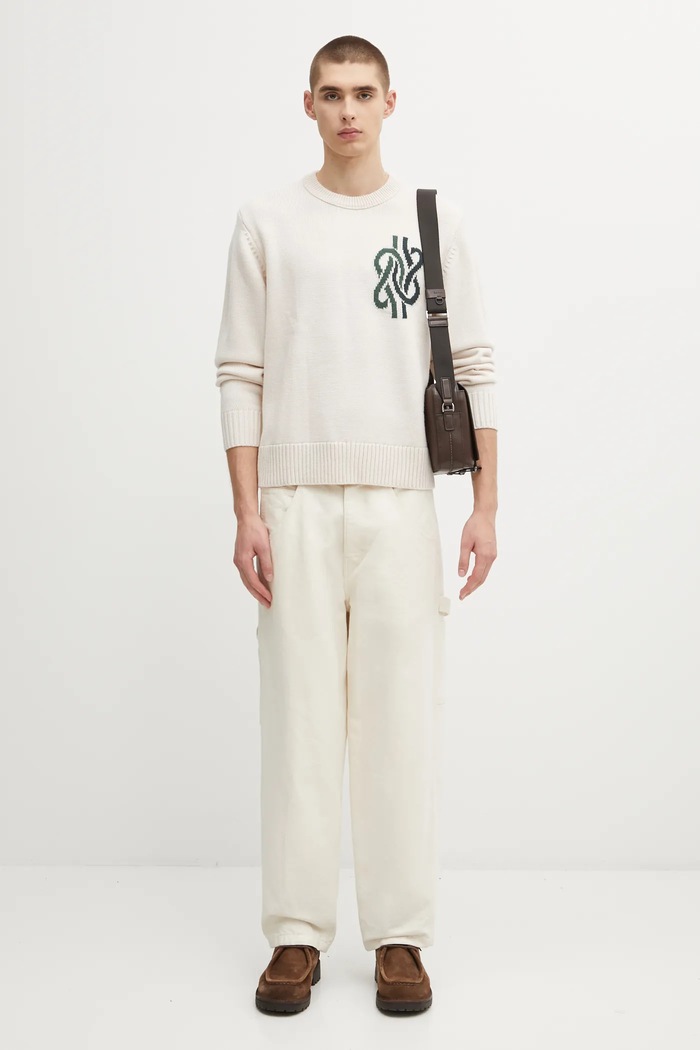 Filling Pieces Knit Sweater Knot pulover s vunom za muškarce 422575500265 bež