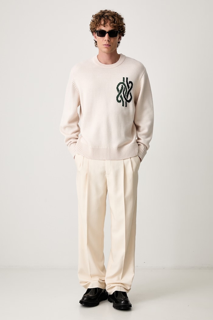 Filling Pieces sveter pánsky s vlnou Knit Sweater Knot 422575500265