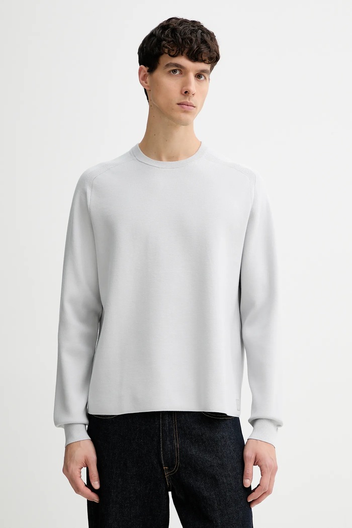Sveter Calvin Klein okrúhly sivá LV040BM347