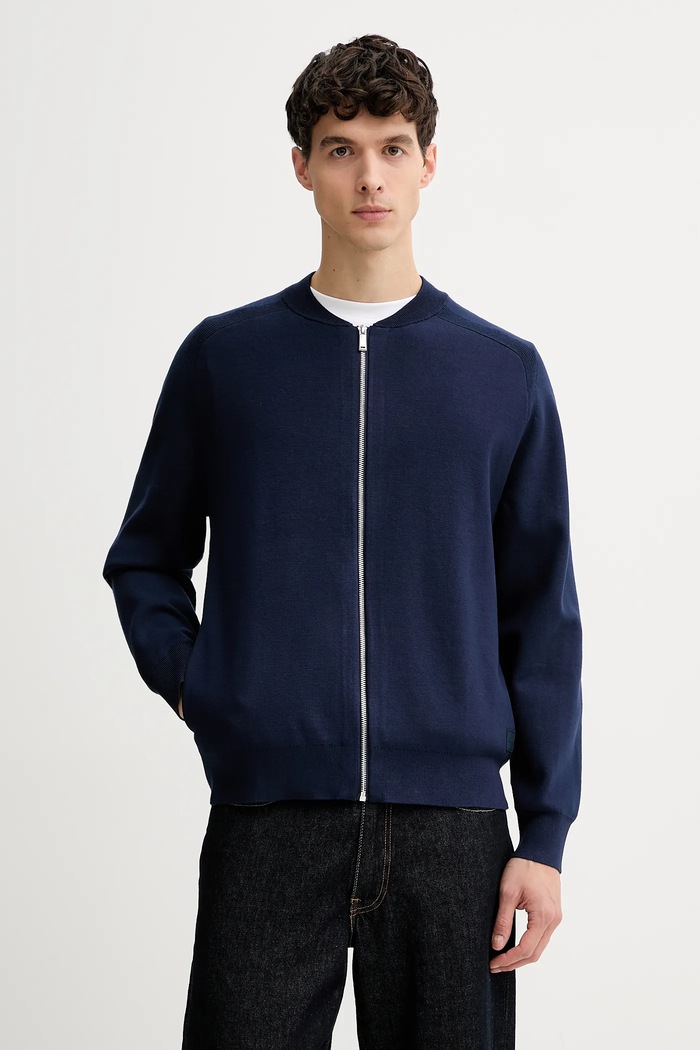 Kardigán Calvin Klein tenká tmavomodrá LV040EM324