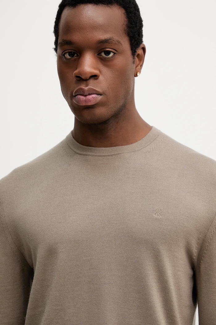 Vlnený sveter Calvin Klein béžová LV04LB305G