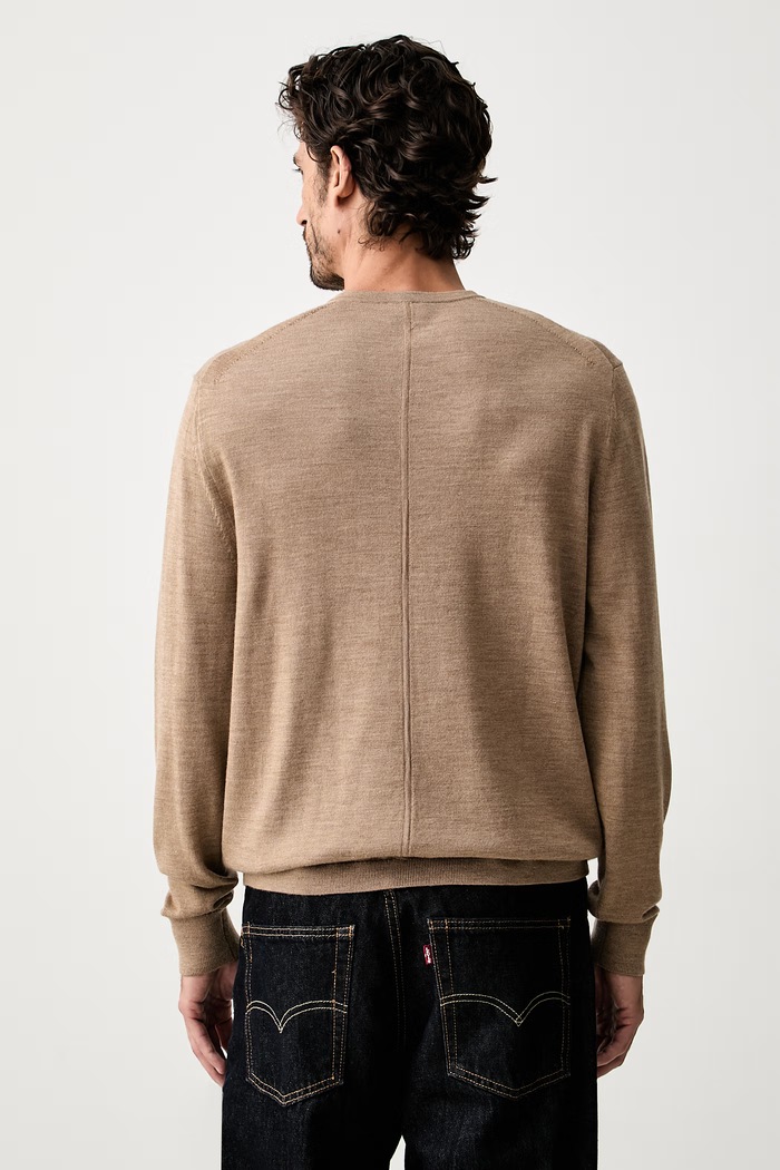 Odzież Calvin Klein sweter męski wełniany LV04LB305G brązowy
