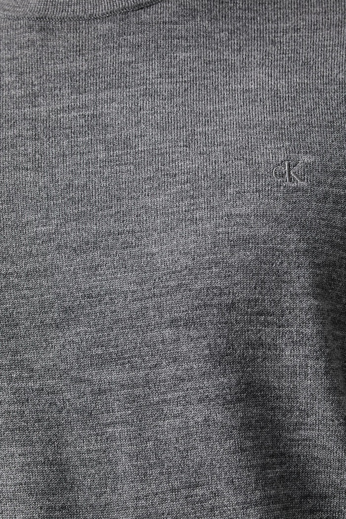 Calvin Klein sweter męski wełniany LV04LB305G szary