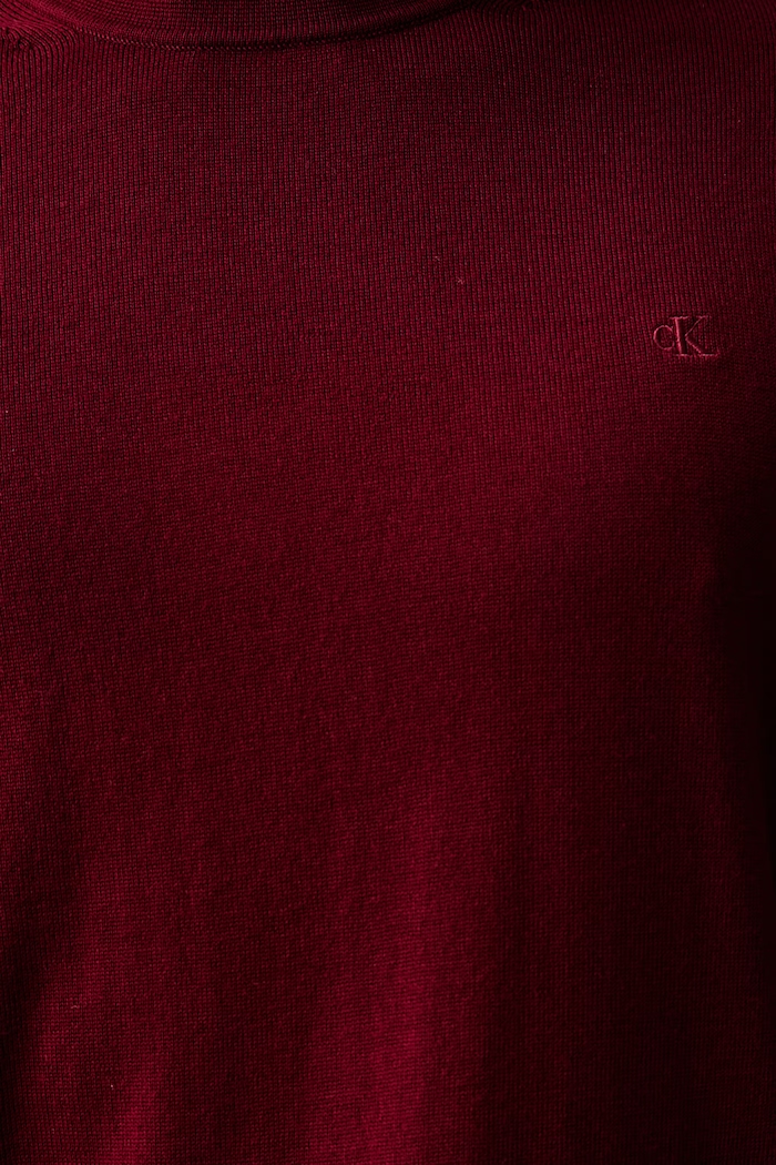Calvin Klein sweter męski wełniany LV04LB305G bordowy