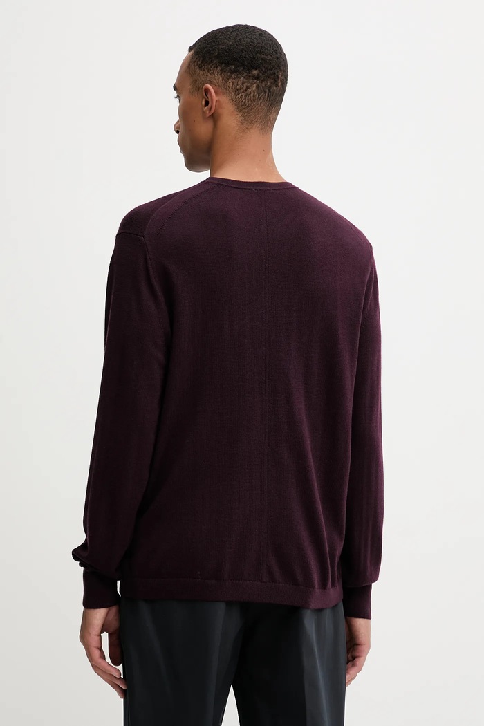 Oblečenie Vlnený sveter Calvin Klein LV04LB305G burgundské