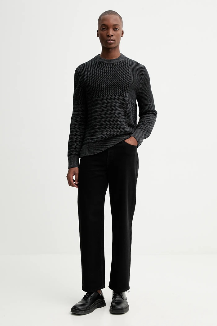 Sveter s prímesou vlny Calvin Klein LV04LD306G sivá AW25