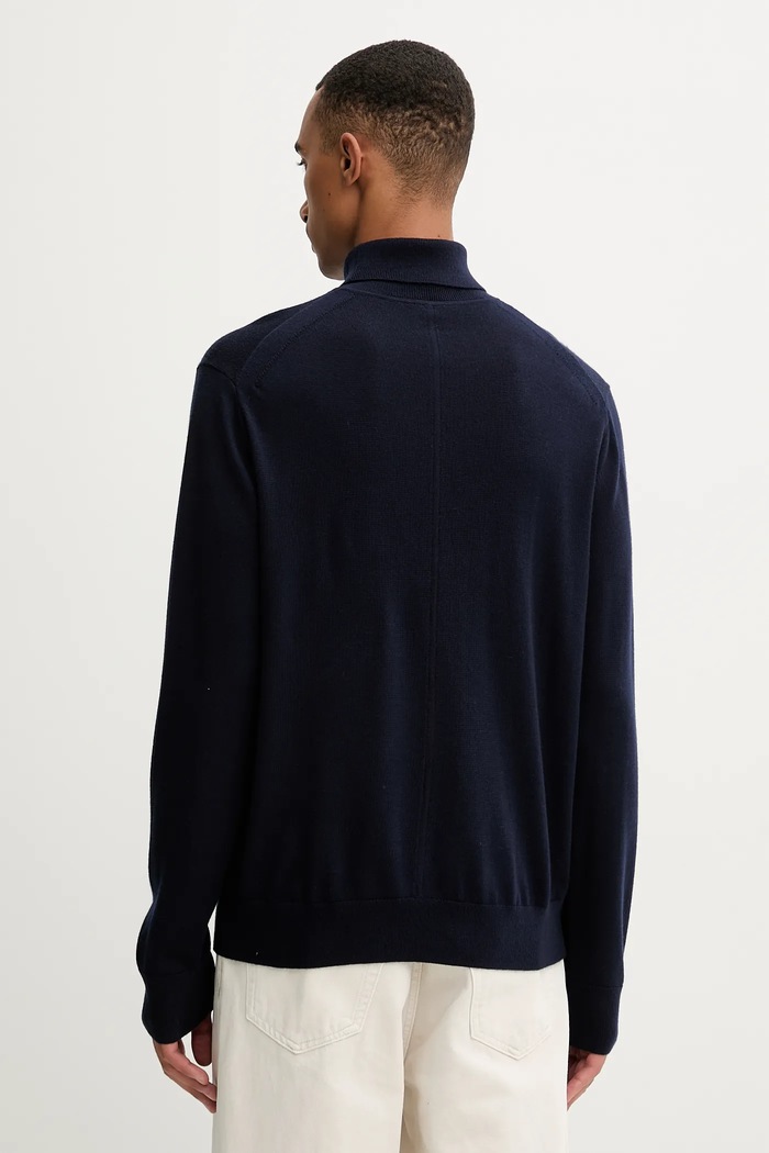 Oblečenie Vlnený sveter Calvin Klein LV04LD317G tmavomodrá