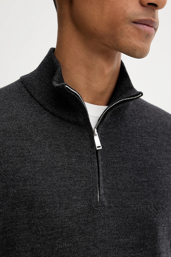 Calvin Klein gyapjú pulóver LV04LD318G szürke