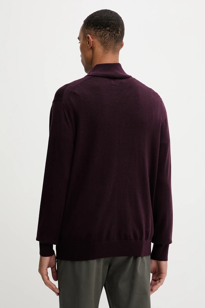 Îmbrăcăminte Calvin Klein pulover de lână LV04LD318G burgundia
