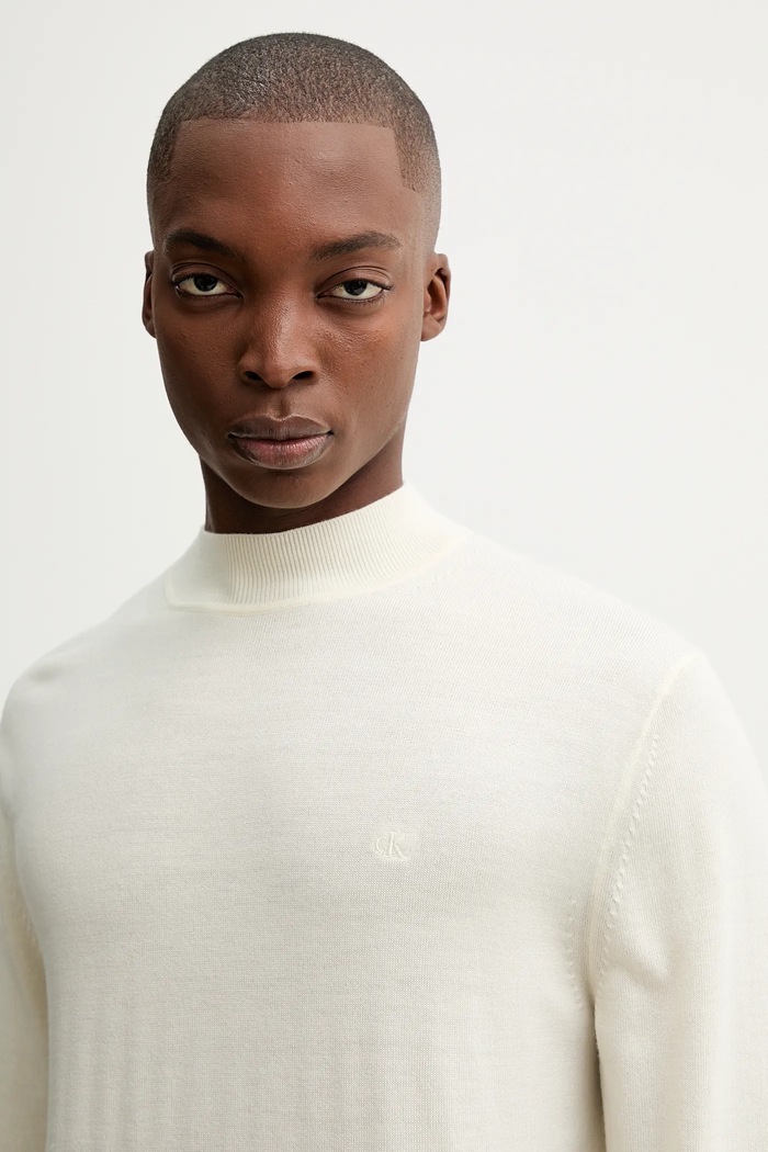 Vlnený sveter Calvin Klein béžová LV04LE309G