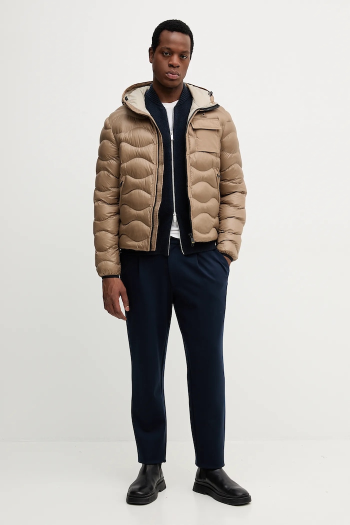 Kardigan s prímesou vlny Calvin Klein tmavomodrá LV04LD309G