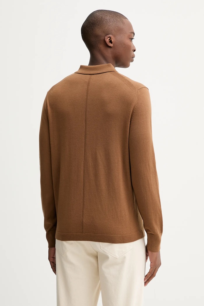 Oblečenie Vlnený sveter Calvin Klein LV04LD319G hnedá