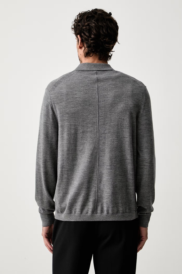 Odzież Calvin Klein sweter męski wełniany LV04LD319G szary