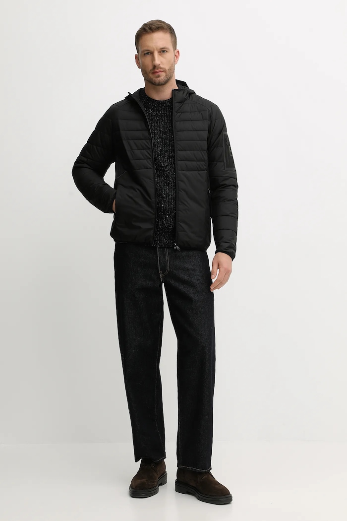 Svetr s příměsí vlny Calvin Klein Jeans LV04RD311G černá AW25