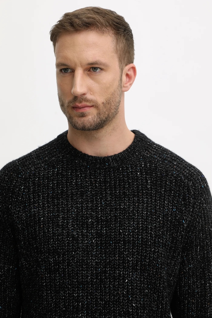 Svetr s příměsí vlny Calvin Klein Jeans černá LV04RD311G