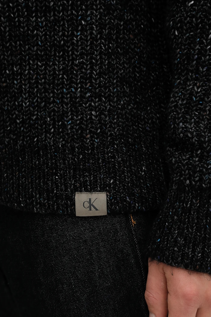 Svetr s příměsí vlny Calvin Klein Jeans LV04RD311G černá