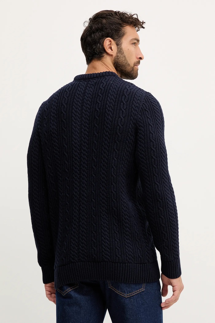 Oblečení Vlněný svetr Barbour MKN1679 námořnická modř