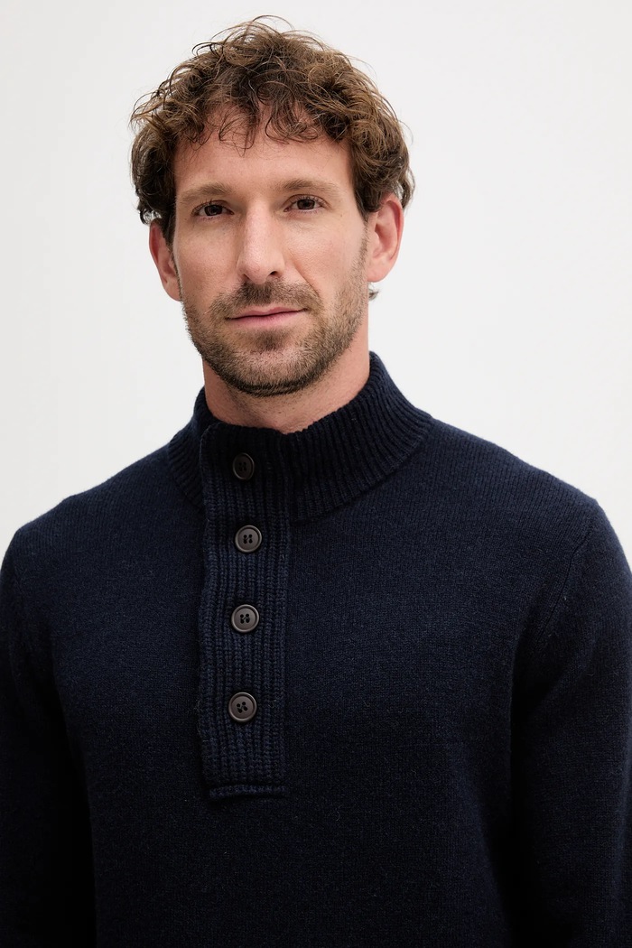 Шерстяной свитер Barbour Barbour MKN0585 тёмно-синий