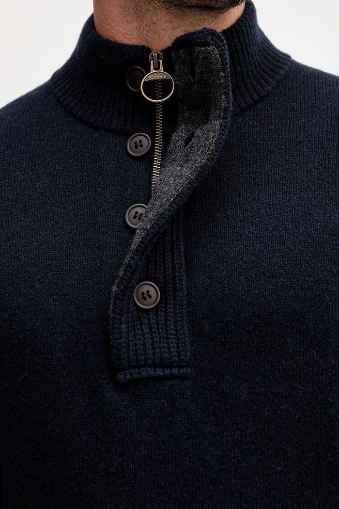 Шерстяной свитер Barbour Barbour тёмно-синий MKN0585
