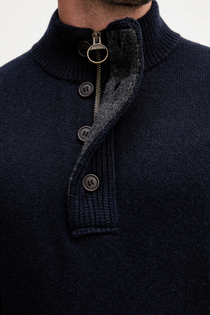 Шерстяной свитер Barbour Barbour тёмно-синий MKN0585