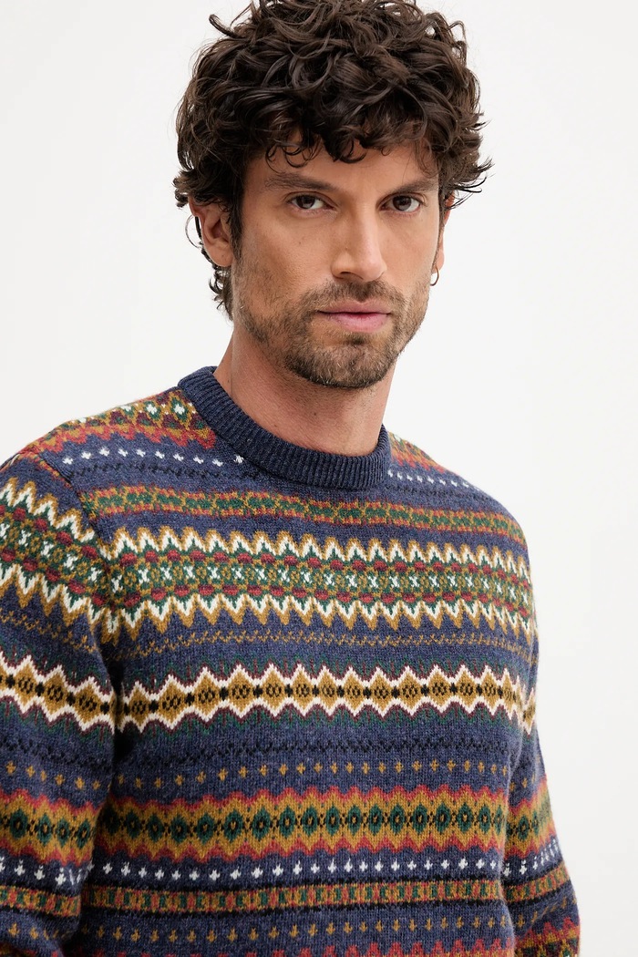 Maglione in lana Barbour MKN1027 multicolore